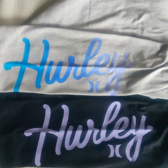 Hurley Girls Leggings Black + Grey size L - Picture 2 of 5